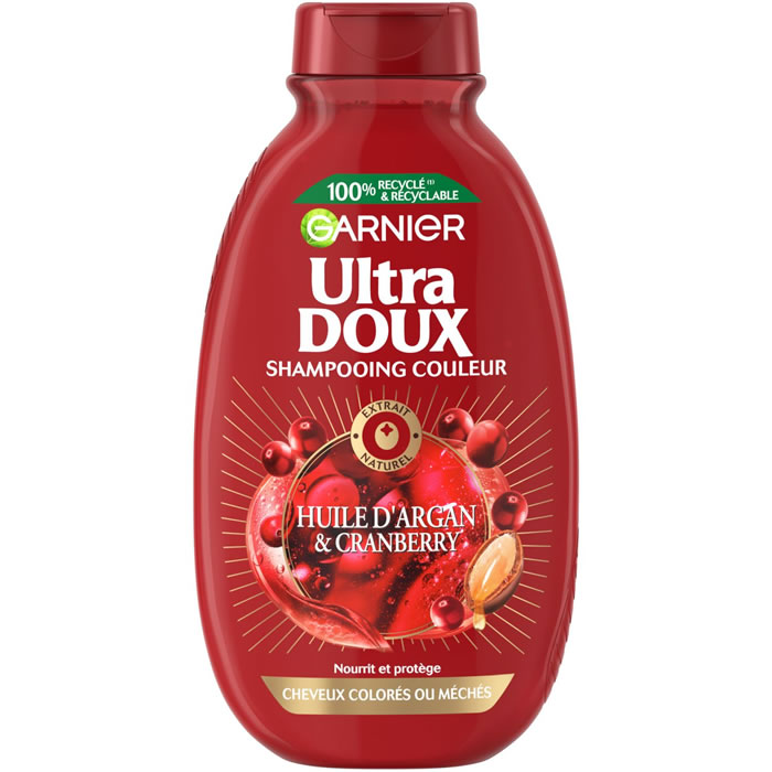 GARNIER Ultra Doux Shampoing à l'huile d'argan et à la cranberry