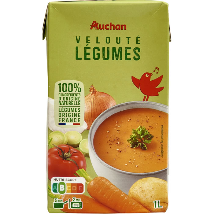 AUCHAN Soupe velouté de légumes