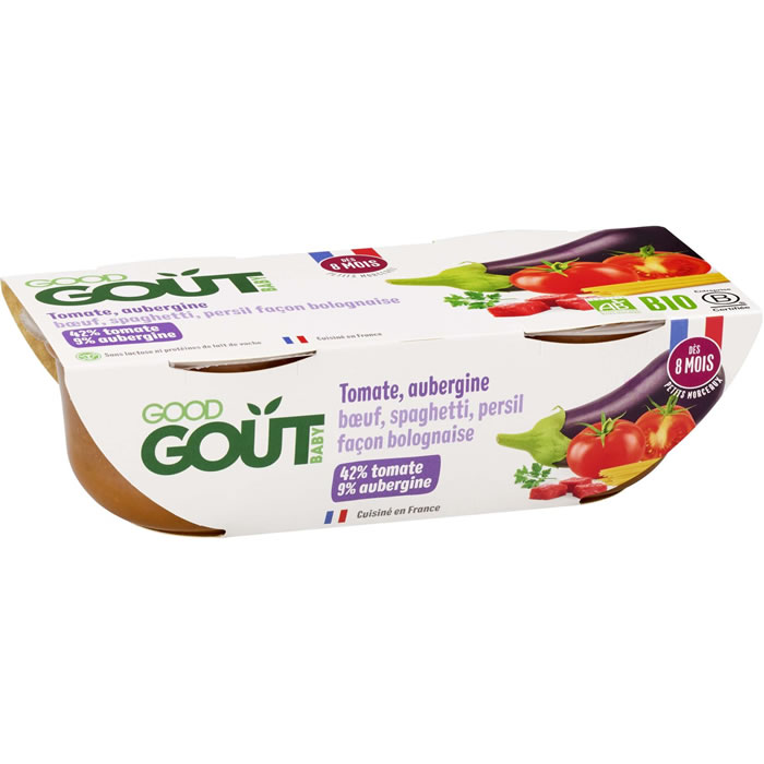 GOOD GOUT Spaghetti à la tomate aubergine dès 8 mois bio