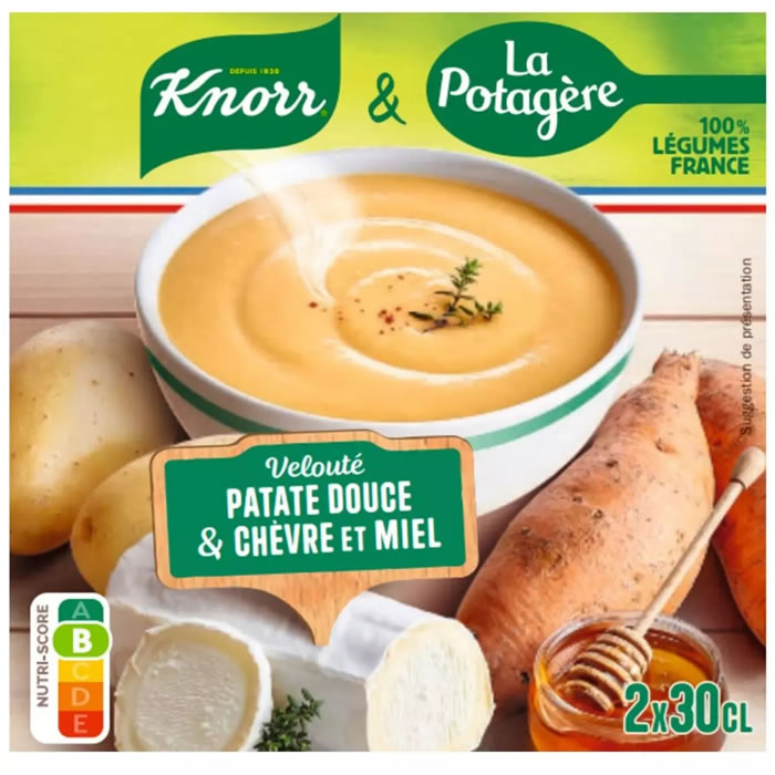 KNORR La Potagère Soupe velouté à la patate douce, chèvre et miel