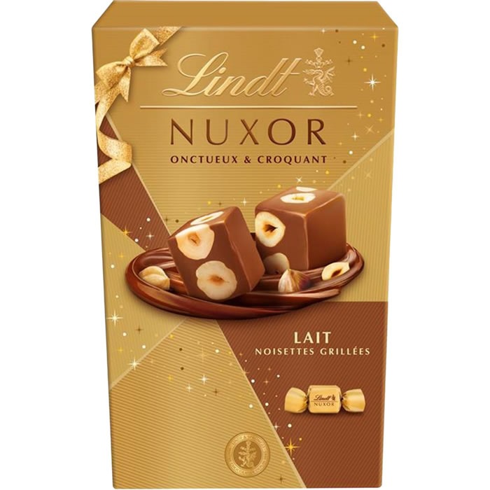 LINDT Nuxor Bouchées au chocolat au lait et noisettes