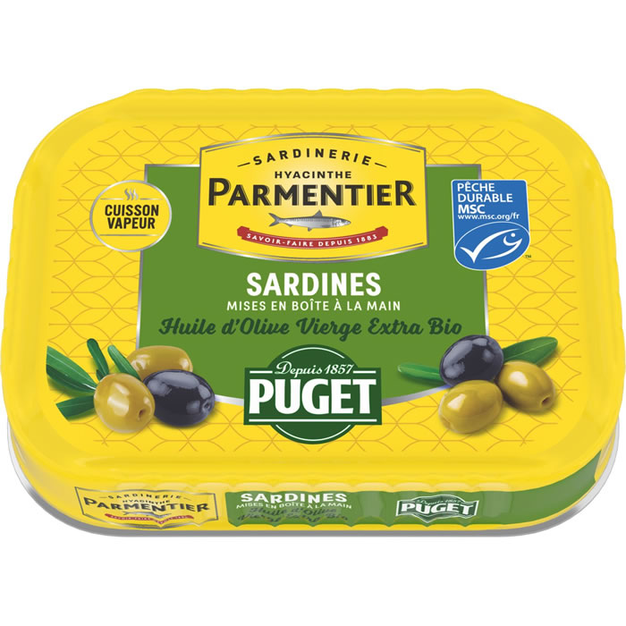 PARMENTIER Puget Sardines à l'huile d'olive vierge extra bio