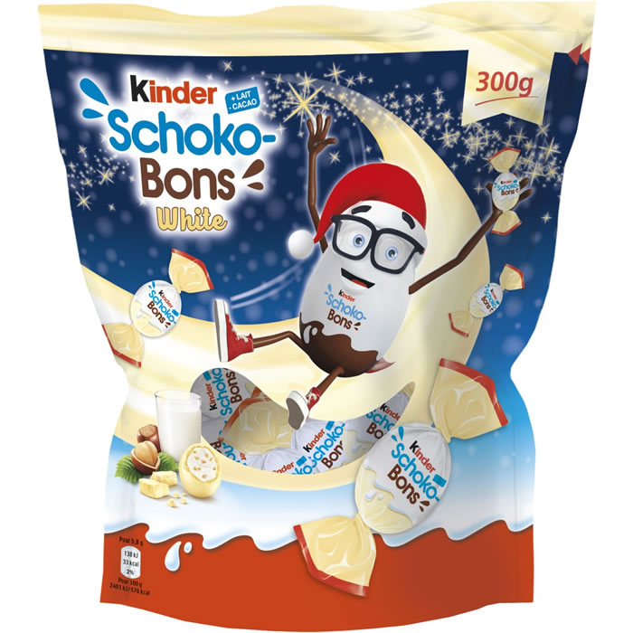 KINDER Schoko-bons Bonbons au chocolat blanc et noisettes