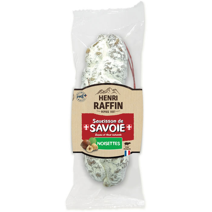 HENRI RAFFIN Saucisson sec de Savoie à la noisettes