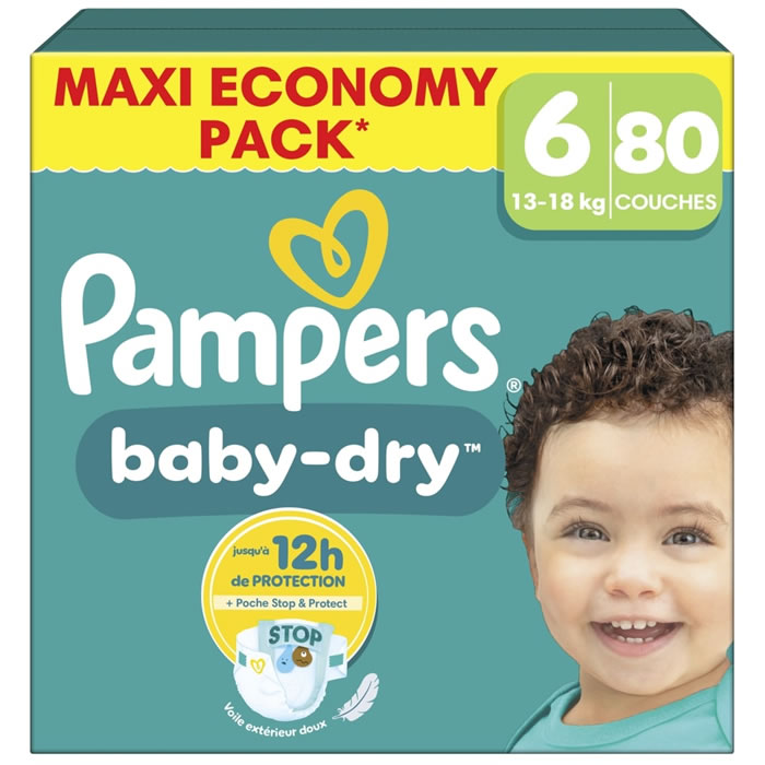 PAMPERS Baby-Dry Couches taille 6 (13-18 kg)