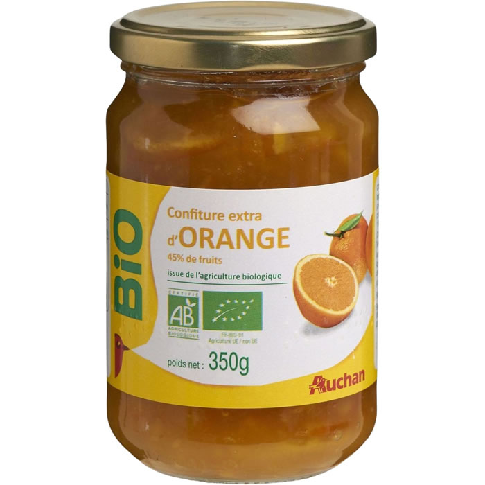 AUCHAN Confiture d'oranges extra bio