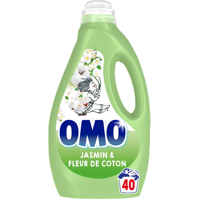 OMO Lessive liquide jasmin et fleur de coton
