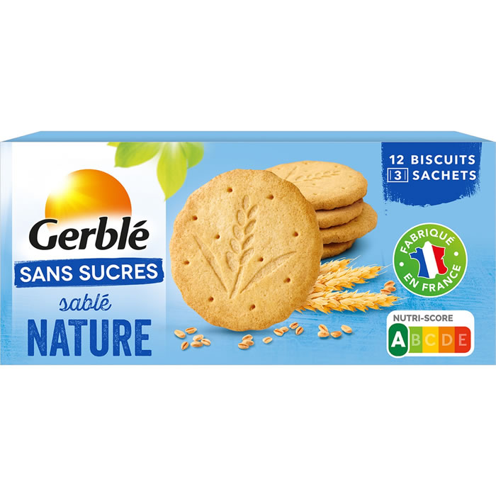 GERBLE Biscuits sablé nature sans sucres