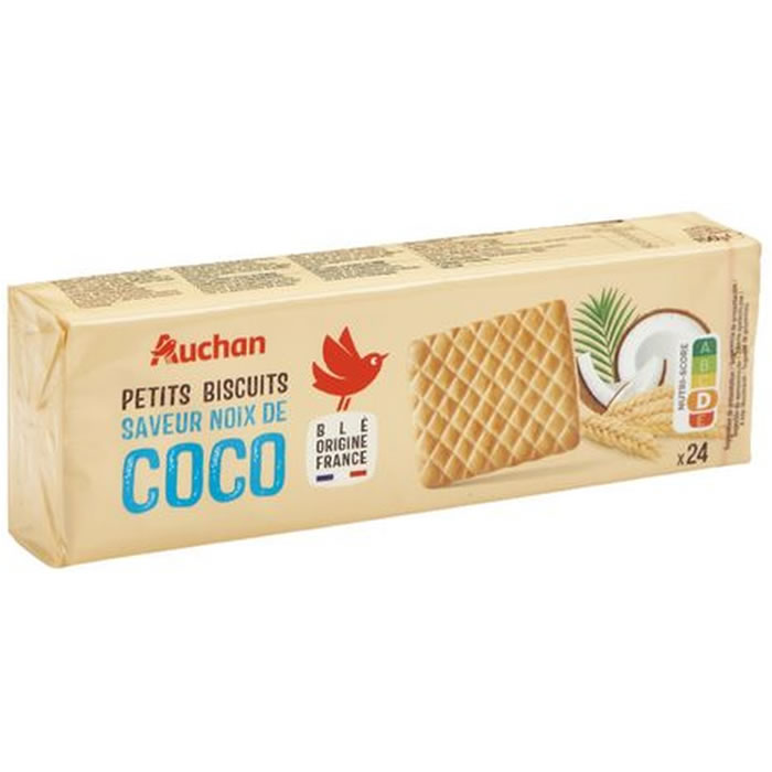AUCHAN Biscuits à la noix de coco