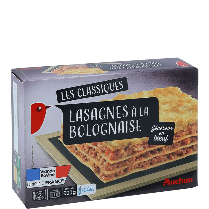 AUCHAN les classiques Lasagnes à la bolognaise