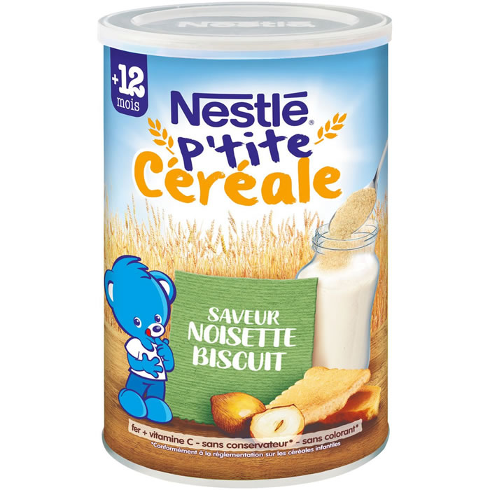 NESTLE P'tite Céréale Céréales en poudre noisette biscuité dès 12 mois
