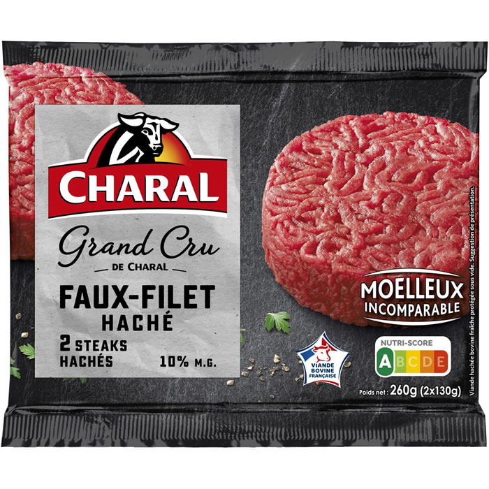 CHARAL Faux-filets haché 10% M.G