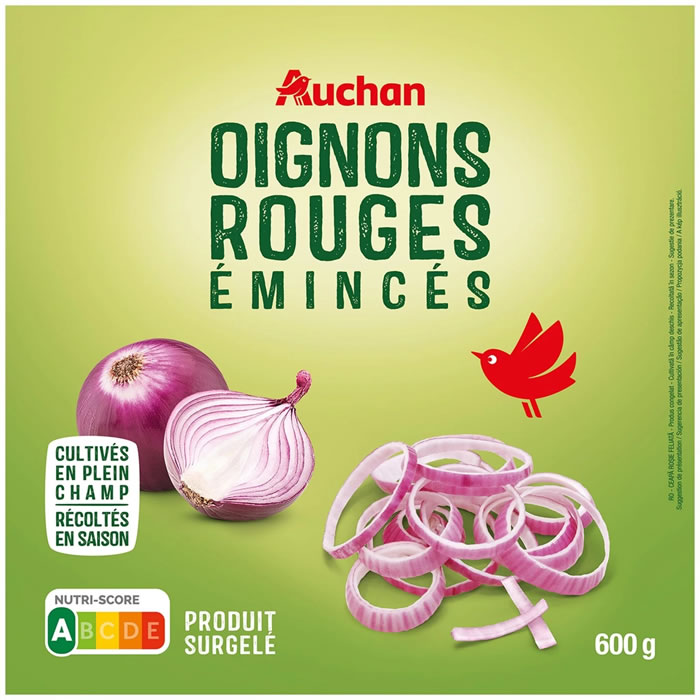 AUCHAN Oignons rouges émincés