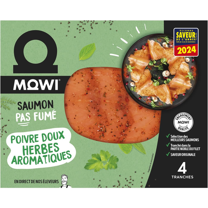 MOWI Saumon aux plantes aromatiques et poivre mini tranches