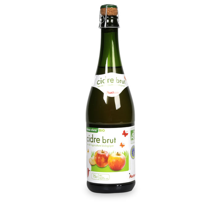 AUCHAN Cidre brut biologique 4.5°