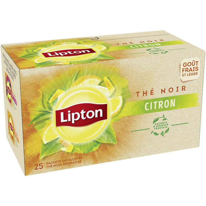 LIPTON Thé noir aromatisé citron