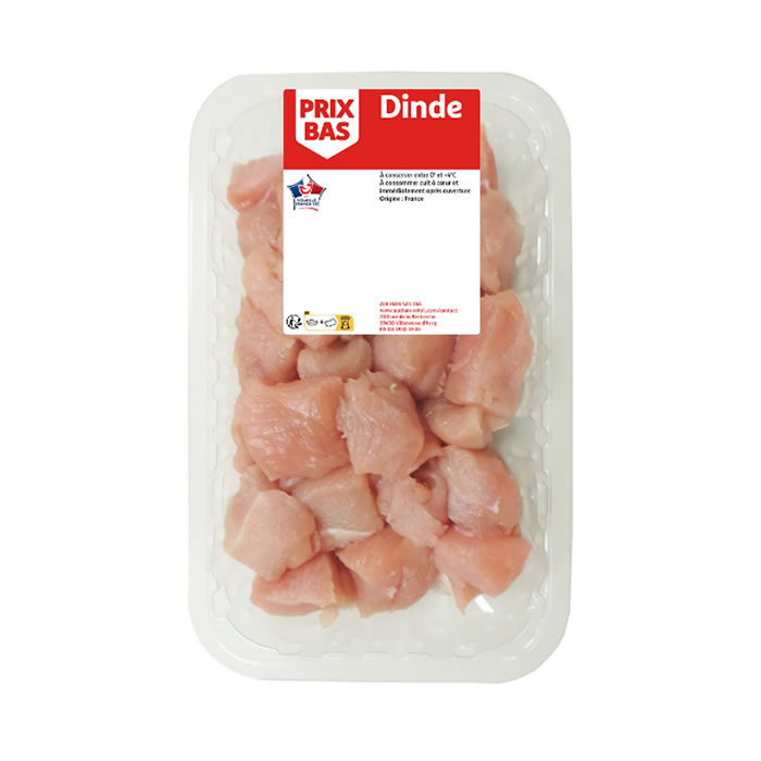 DINDE Cubes de filet de dinde