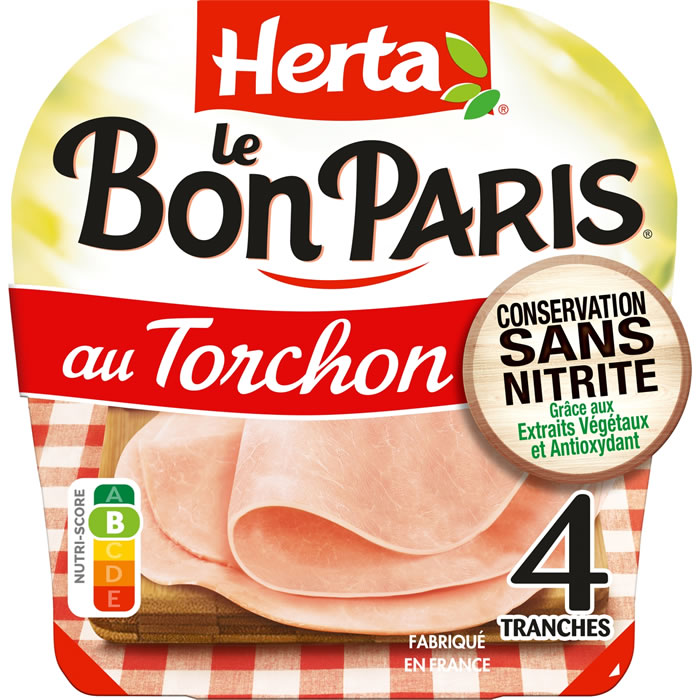 HERTA Le Bon Paris Jambon cuit au torchon sans nitrite