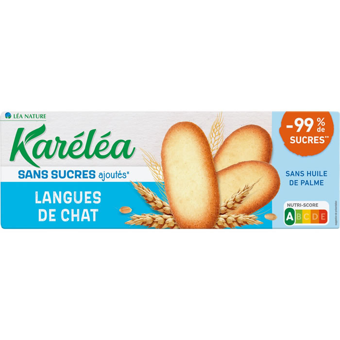 KARELEA Langues de chat sans sucres ajoutées