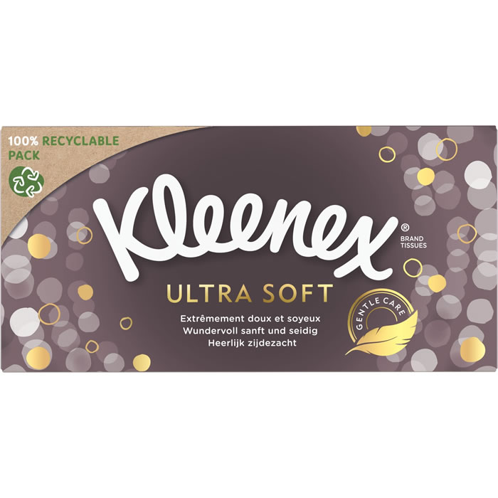 KLEENEX Ultra soft Mouchoirs boîte compacte 3 épaisseurs doux et soyeux