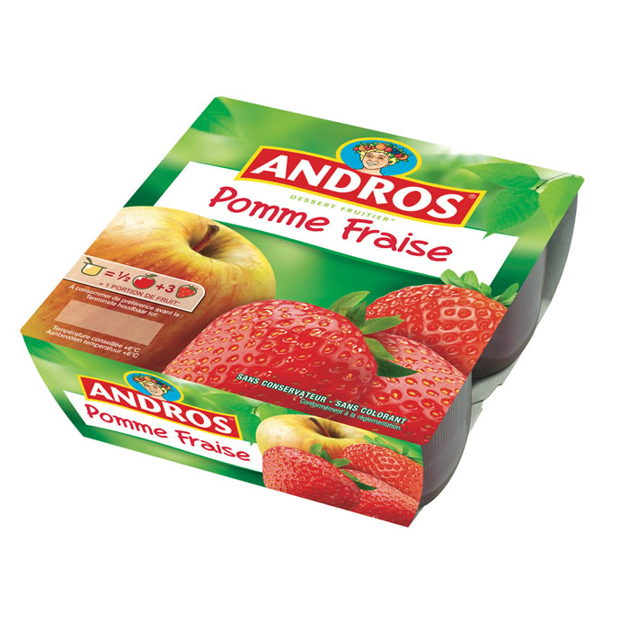 ANDROS Dessert pomme et fraise