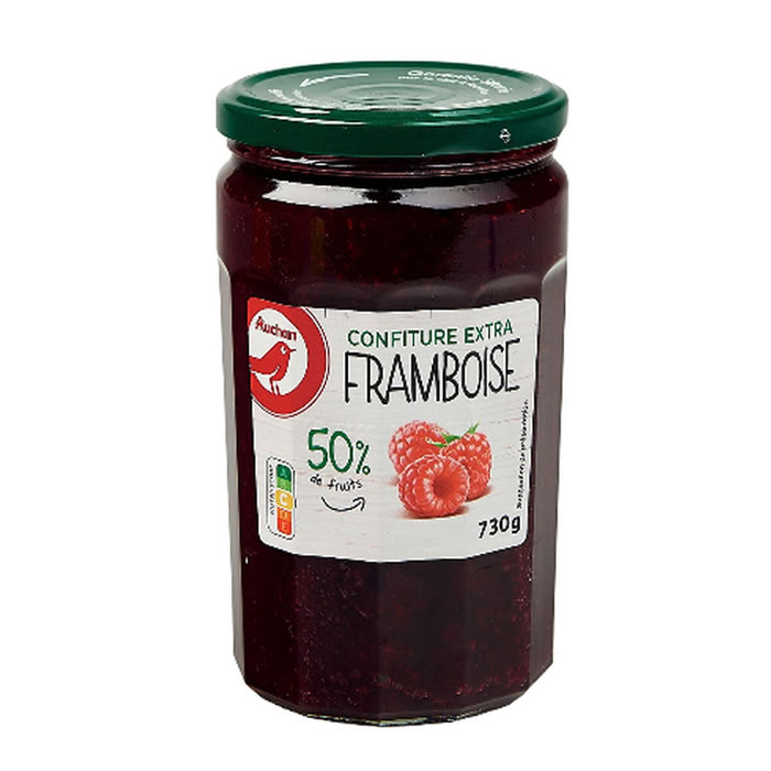 AUCHAN Confiture de framboises extra