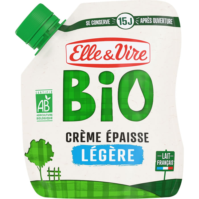 ELLE&VIRE Crème légère épaisse bio 12% M.G