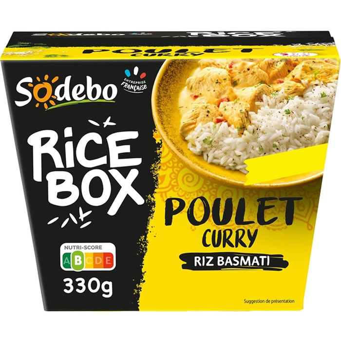 SODEBO Rice Box Riz basmati et poulet curry micro-ondes