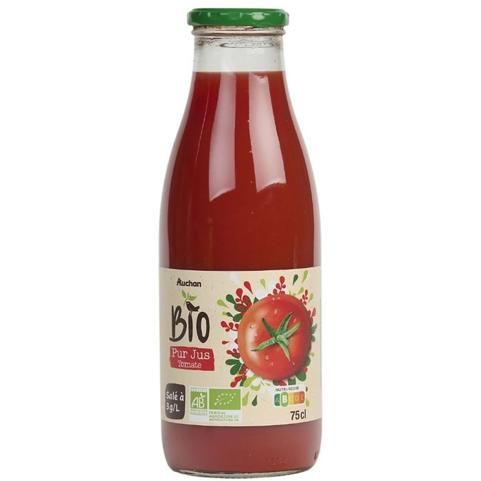 AUCHAN Pur jus de tomate bio