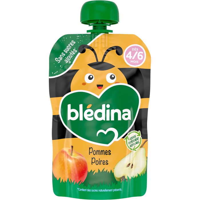 BLEDINA Dessert pomme, poire dès 4 mois