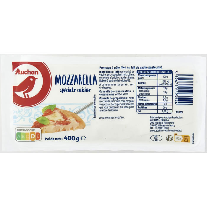 AUCHAN Spéciale Cuisine Mozzarella