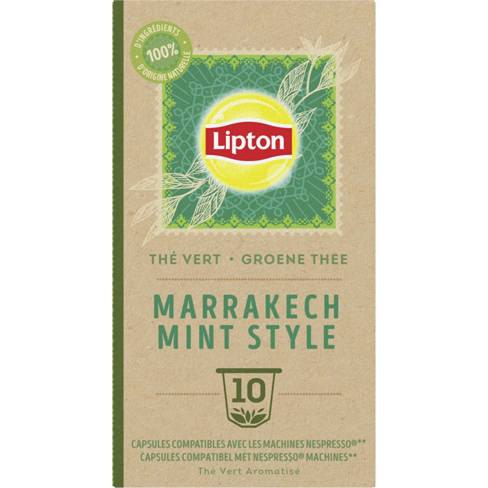 LIPTON Marrakech Mint Capsules de thé vert à la menthe