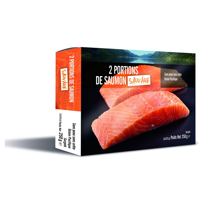 SAUMON Pavés de saumon sauvage Pacifique sans peau sans arrêtes