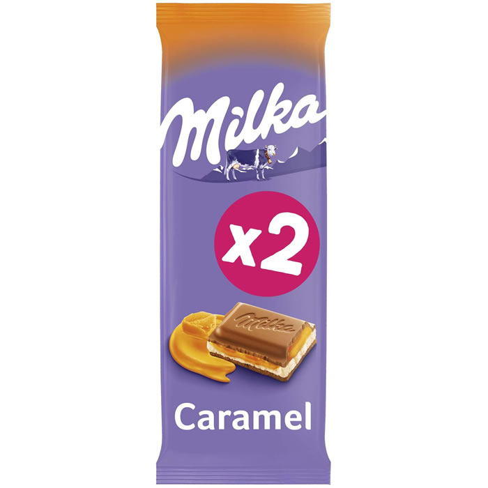 MILKA Tablette de chocolat au lait au caramel