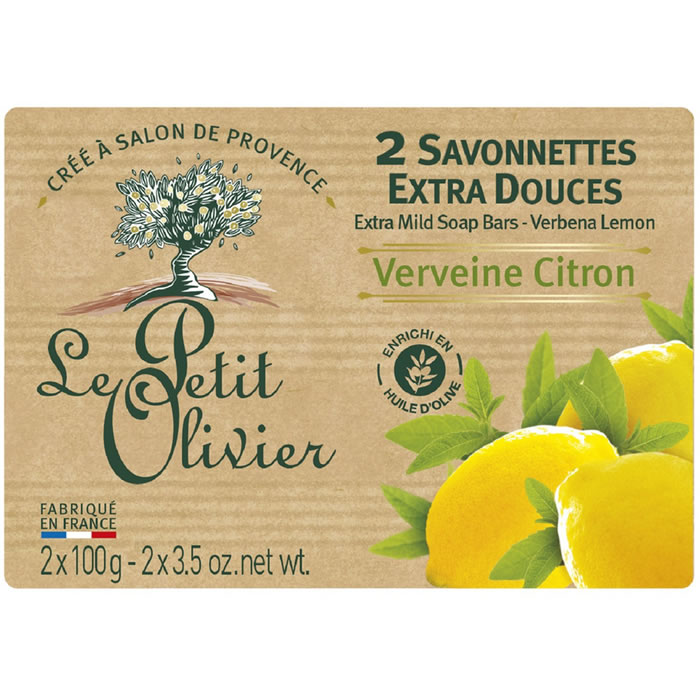 LE PETIT OLIVIER Savonnettes extra douces verveine citron