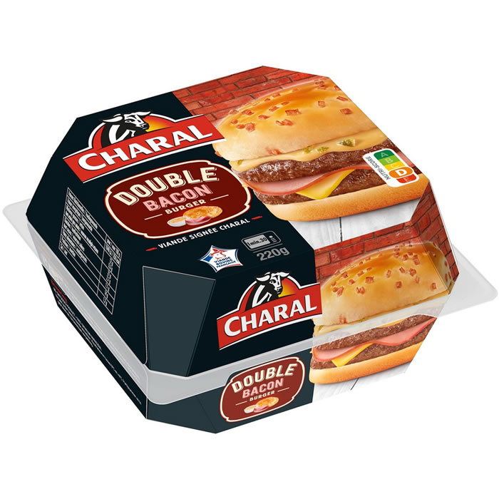 CHARAL Double Burger au bacon