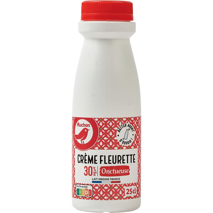 AUCHAN Crème fleurette entière 30% M.G