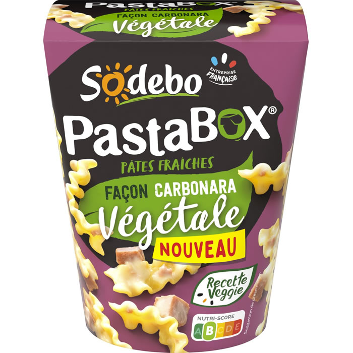 SODEBO Pasta Box Fusilli à la carbonara végétale