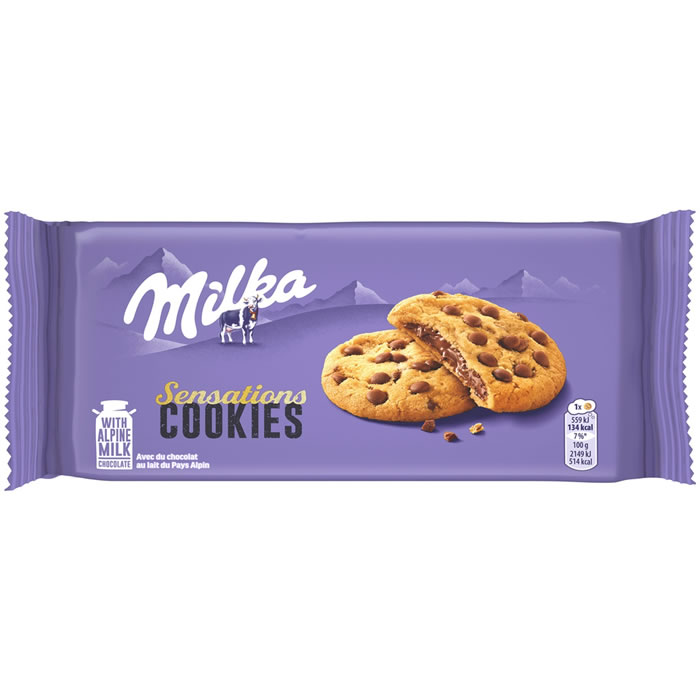 MILKA Cookies fourrés et aux pépites de chocolat