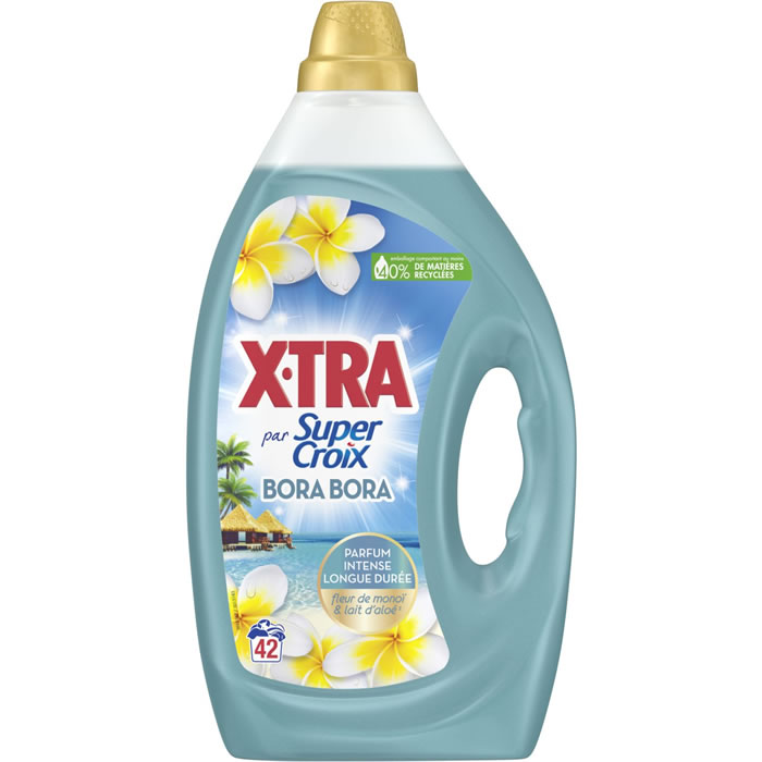 SUPER CROIX X-tra Lessive liquide à la fleur de monoï et lait d'aloe