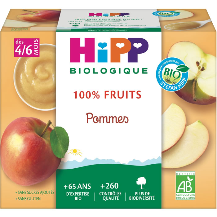 HIPP 100% Fruits Pomme bio dès 4 mois