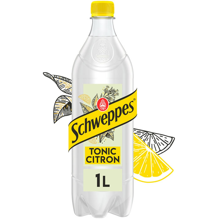 SCHWEPPES Vir'Gin Tonic Boisson gazeuse au citron sans alcool