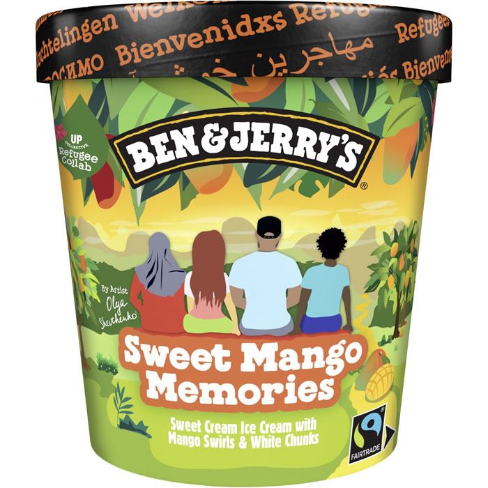BEN & JERRY'S Crème glacée à la mangue et au chocolat blanc