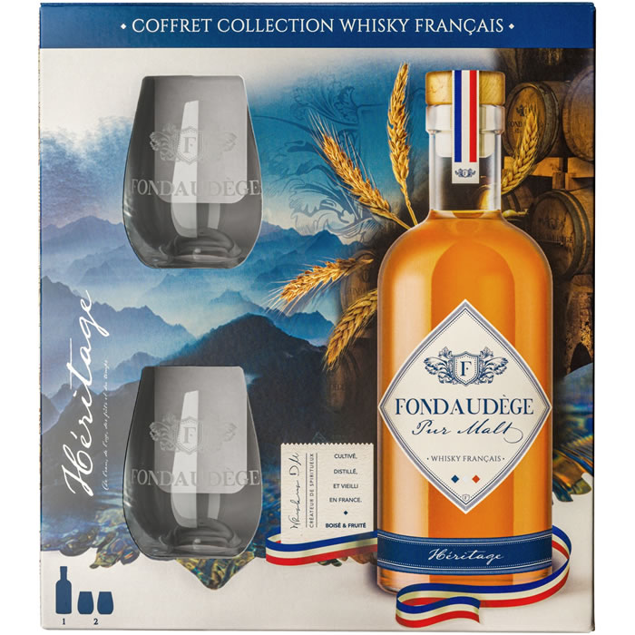 FONDAUDEGE : Héritage - Coffret whisky français + 2 verres - chronodrive