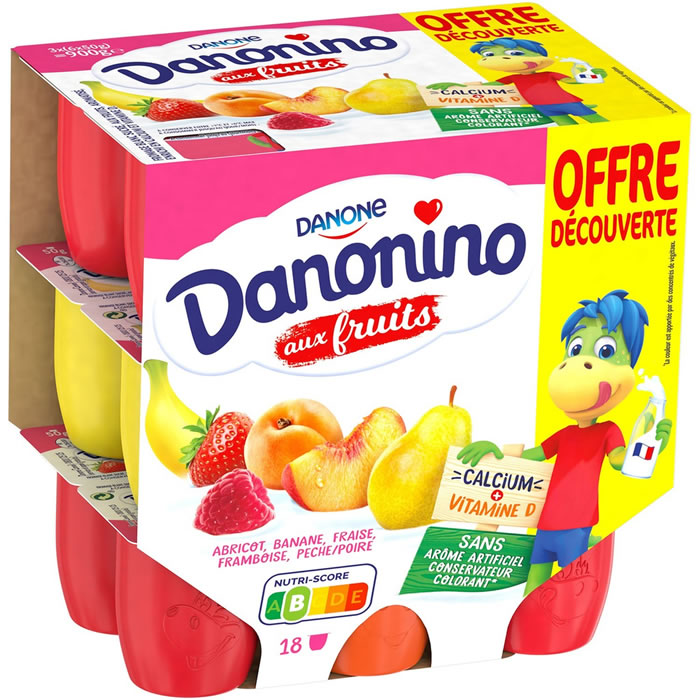 DANONINO Petit suisses aromatisés aux fruits