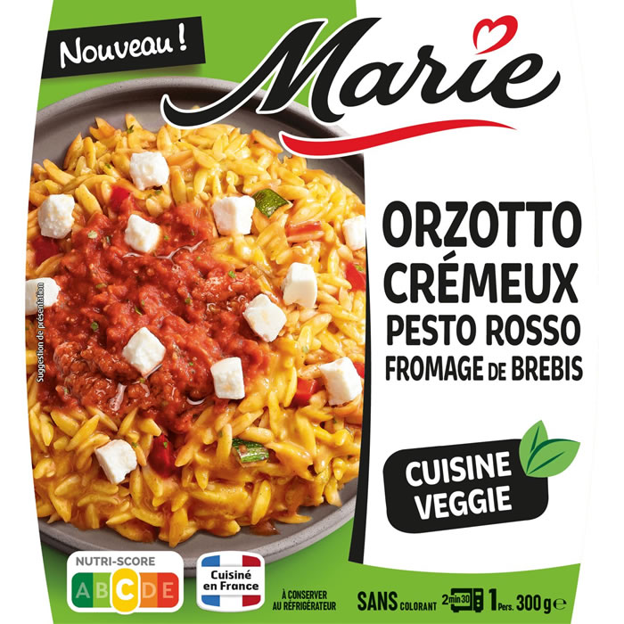 MARIE Orzotto au pesto rosso et fromage de brebis