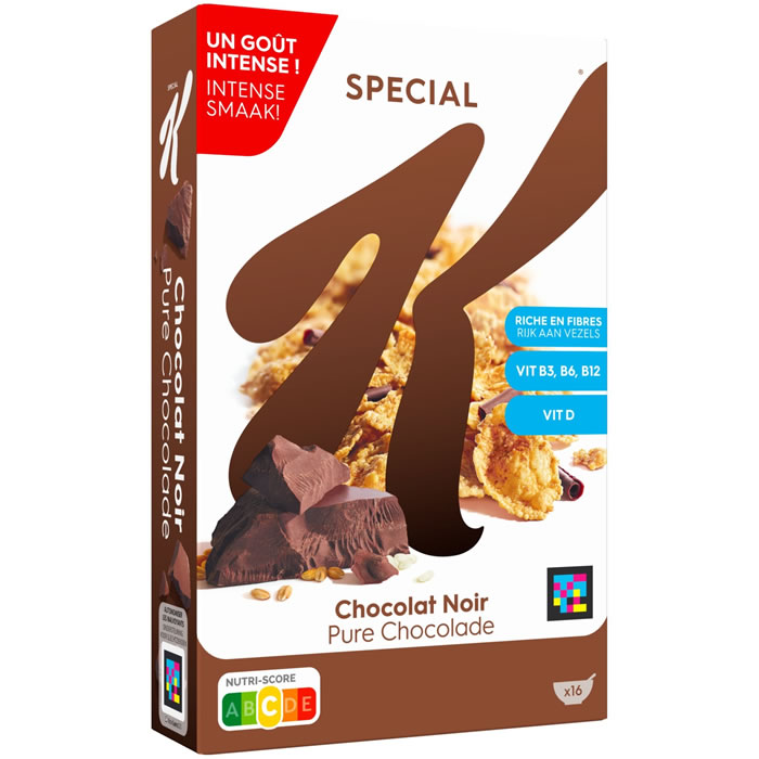 KELLOGG'S Spécial K Céréales au chocolat noir