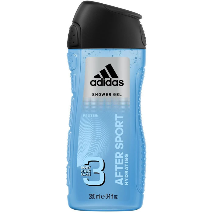 ADIDAS Body Hair Face 3 Shampoing douche homme after sport 3 en 1 hydratant