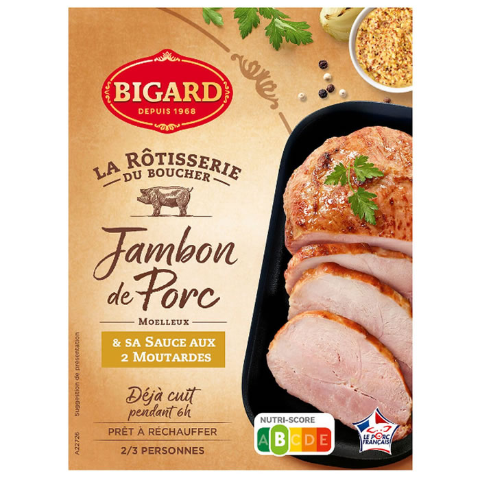 BIGARD Rôti de jambon de porc et sauce aux 2 moutardes