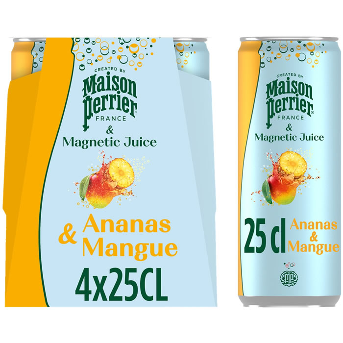 MAISON PERRIER Magnetic Juice Eau minérale naturelle gazeuse ananas et mangue